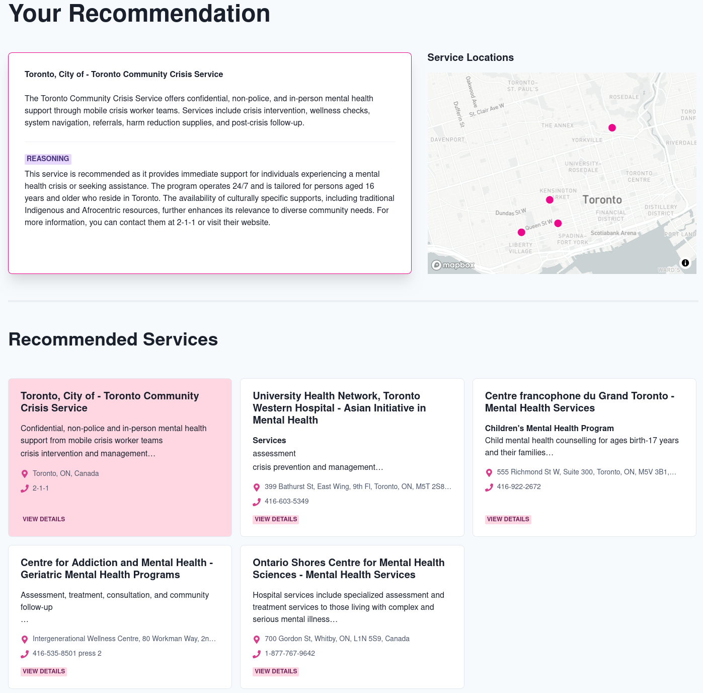 Results Page with Map View